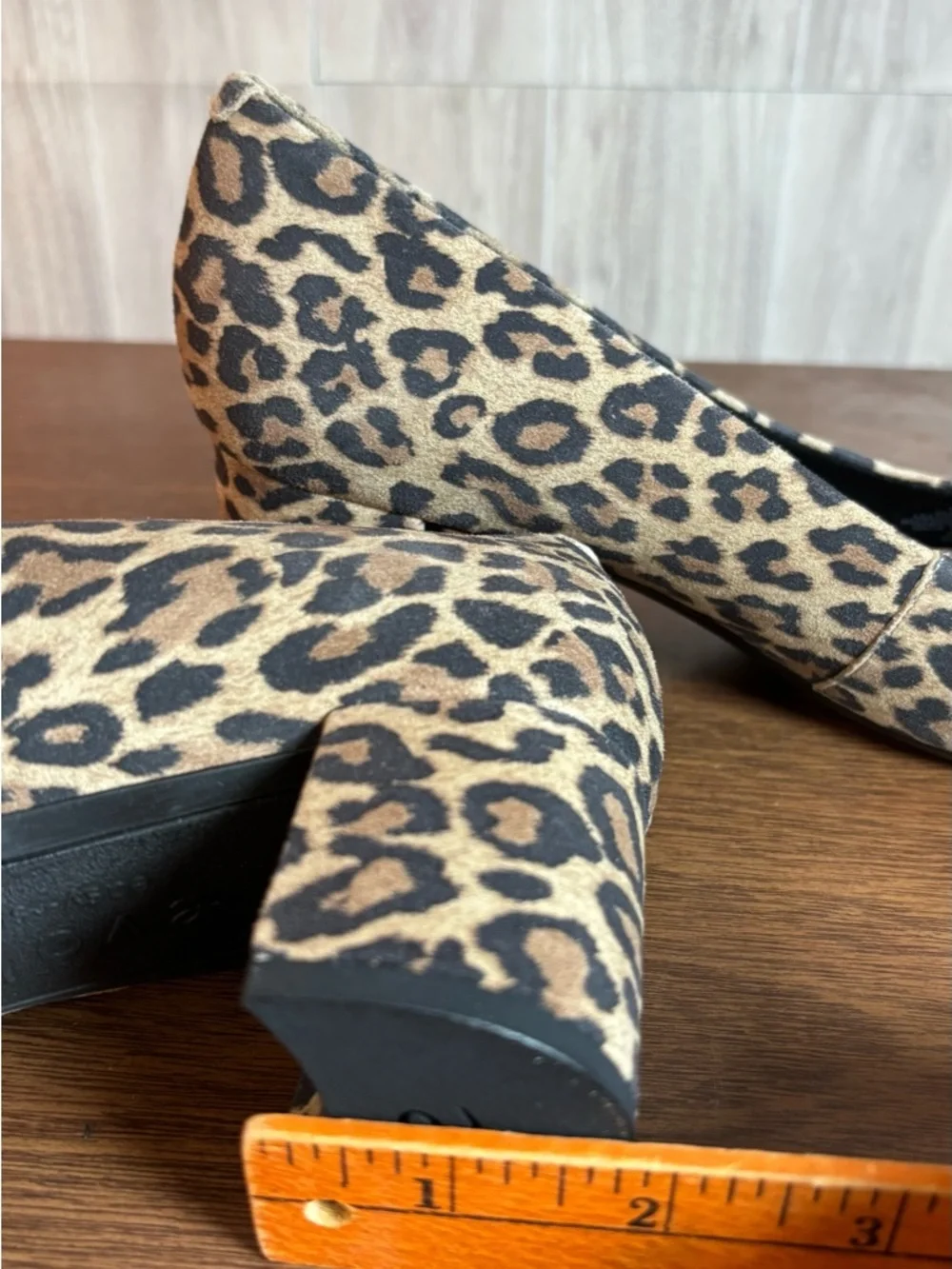 Easy Spirit Evolve Leopard Print Block Heel Pumps - Tan/Black Size 7.5